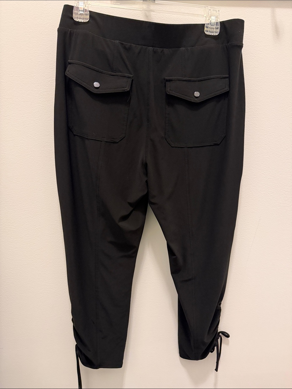 White House Black Market Black Cargo-Style Drawstring Track Pants - Picture 14 of 14